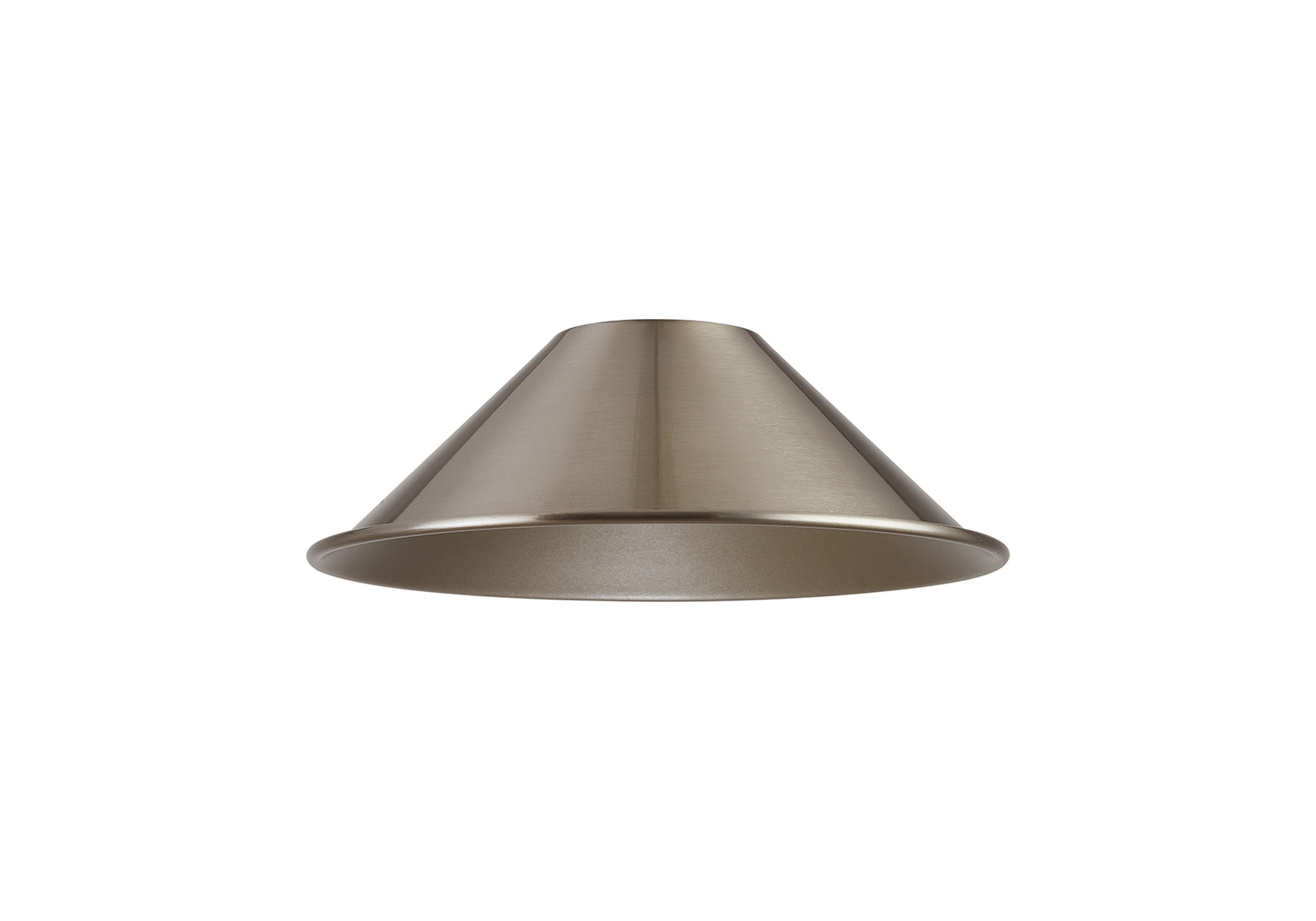 D1031/SN  Dreifa Curved 210mm Shallow Cone (MA) Satin Nickel/Silver Metal Shade